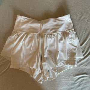 White Lululemon shorts